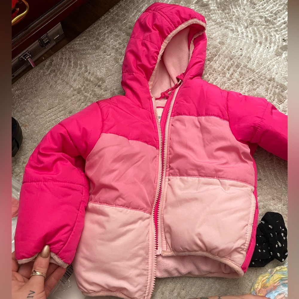 Toughskins Pink Color Block Coat